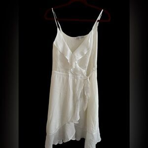 Cupcake and Cashmere Ivory or white Wrap up Dress Small